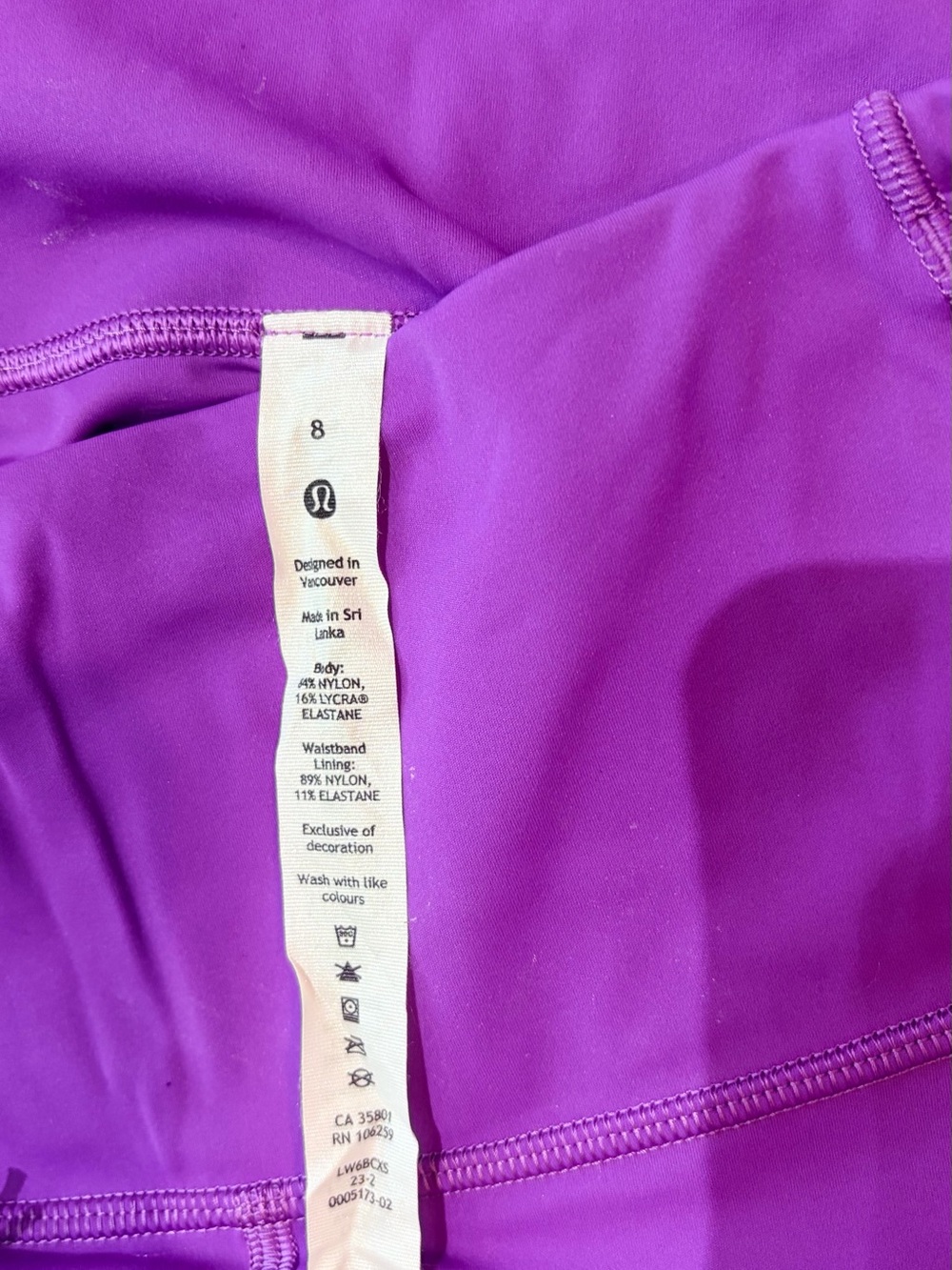 lululemon athletica Purple Activewear Top